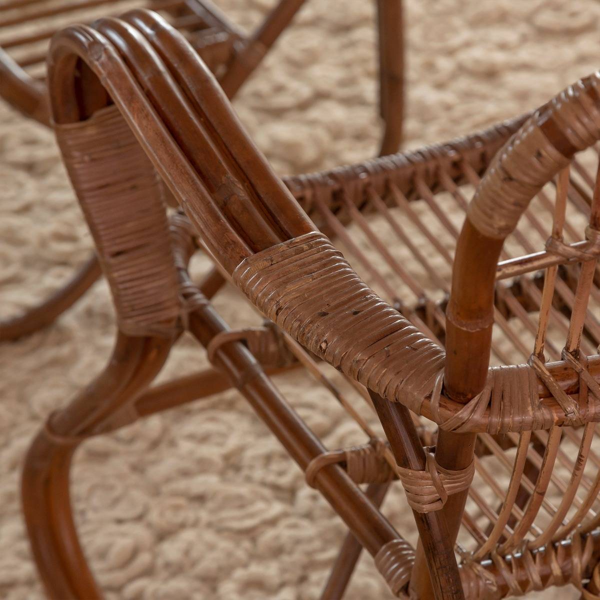 Fauteuil de jardin en rotin arrondi Rattan