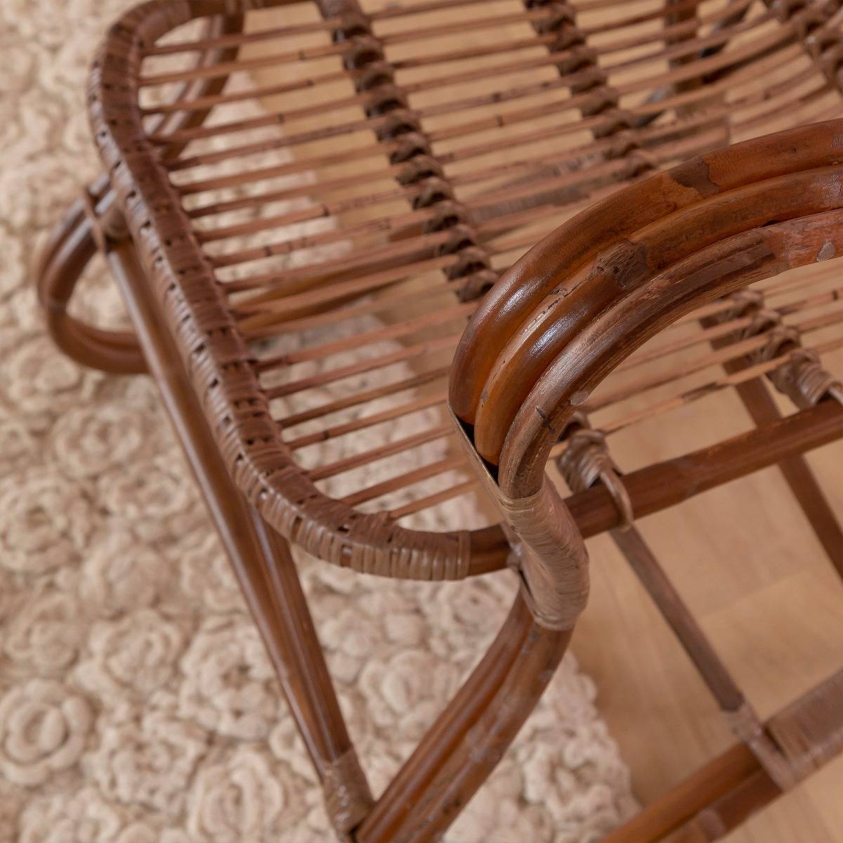 Fauteuil de jardin en rotin arrondi Rattan