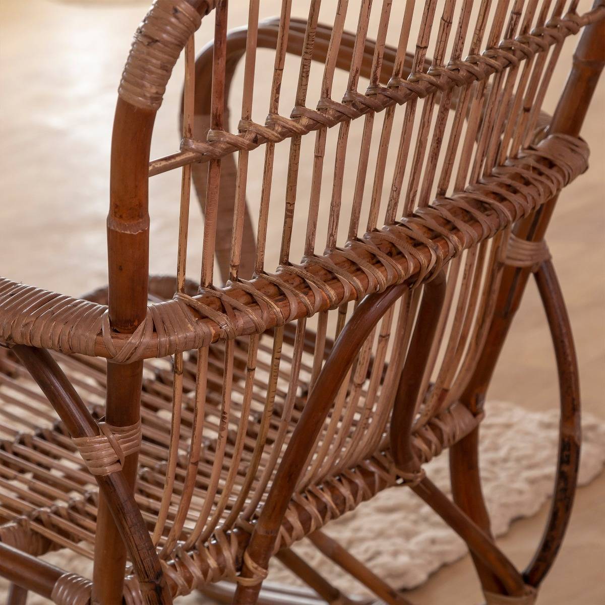 Fauteuil de jardin en rotin arrondi Rattan