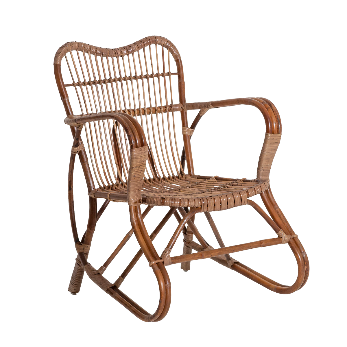 Fauteuil de jardin en rotin arrondi Rattan