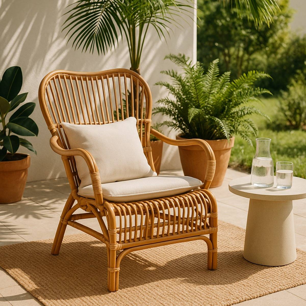 Fauteuil de jardin en rotin Rattan