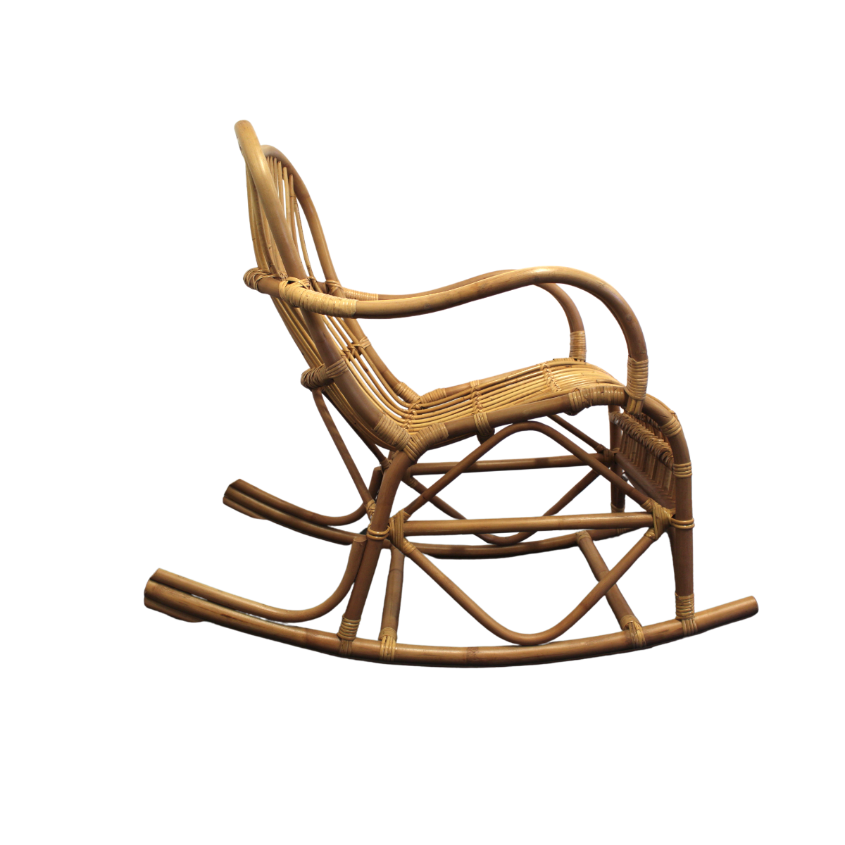 Rocking chair de jardin en rotin Rattan