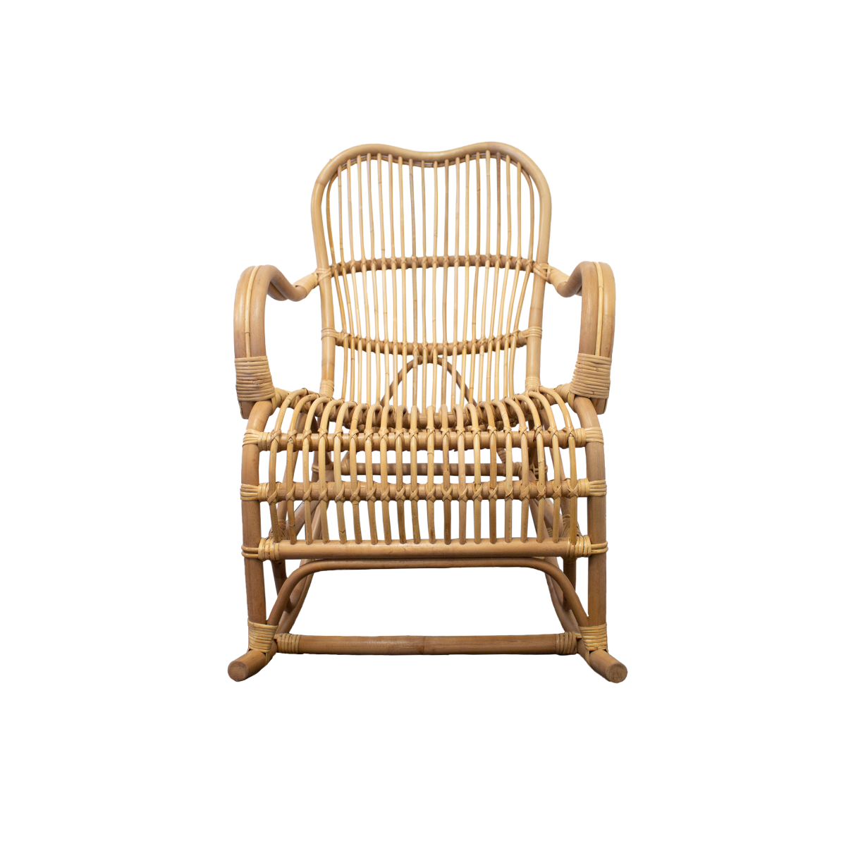 Rocking chair de jardin en rotin Rattan