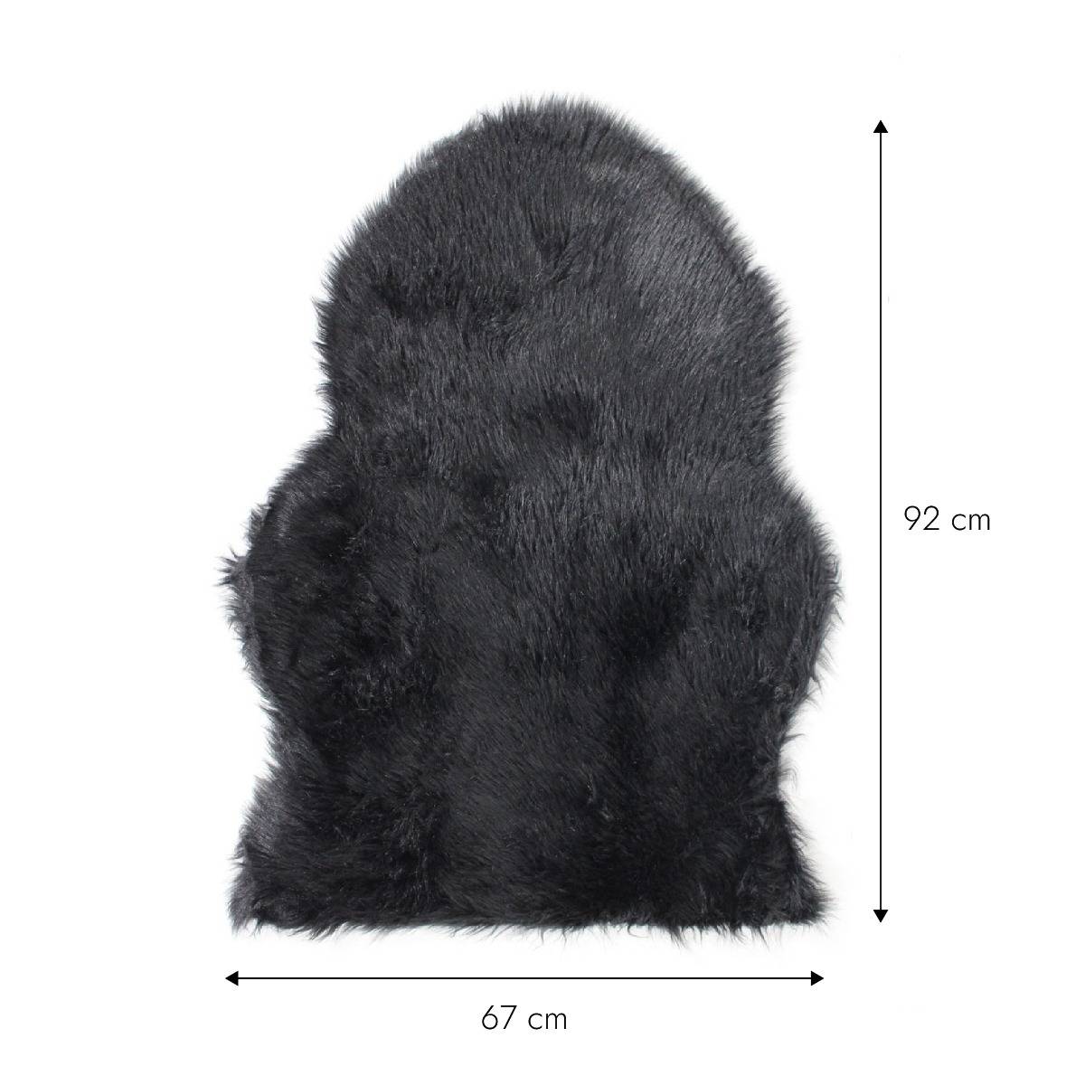 Jeté en fausse fourrure noire