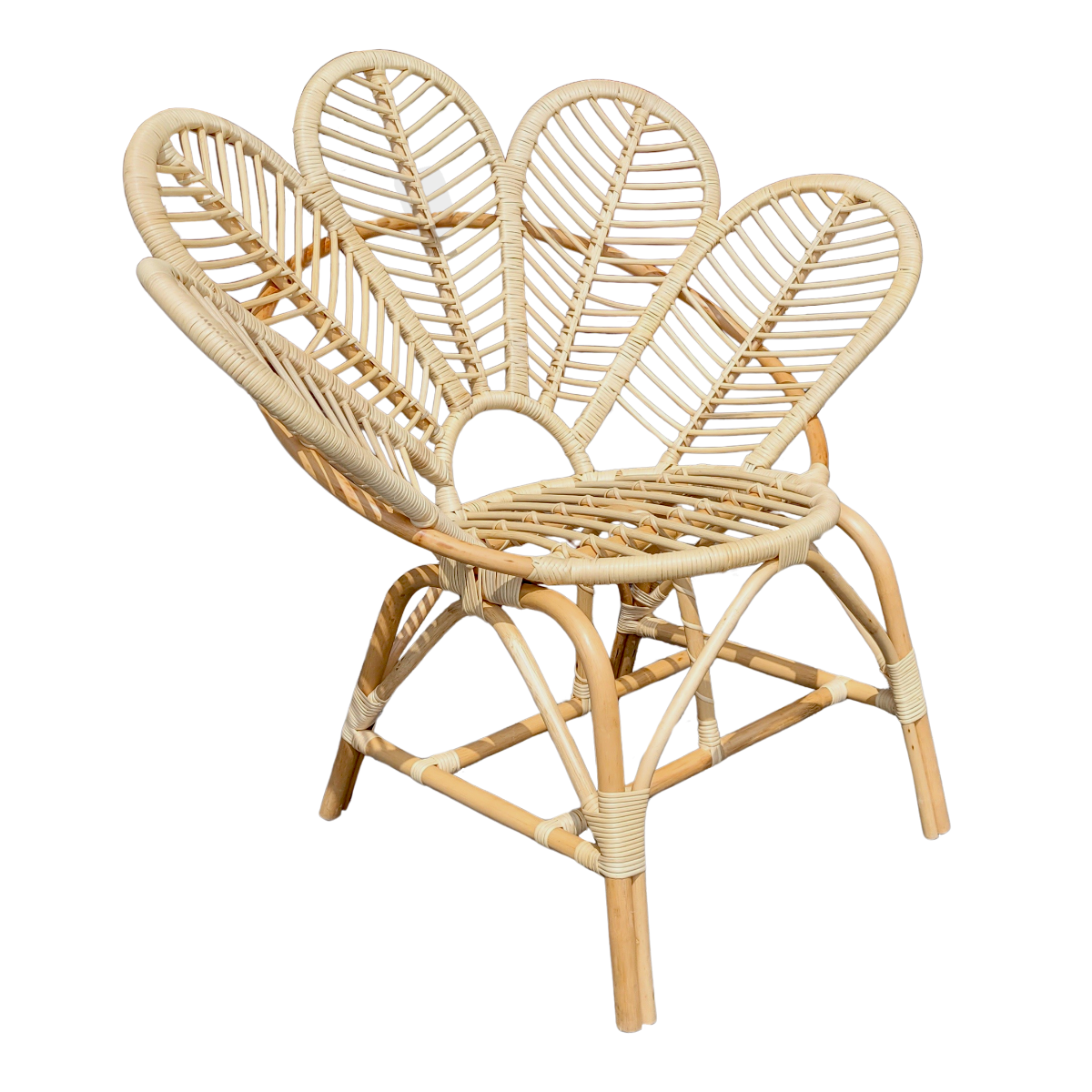 Fauteuil de jardin en rotin fleur Rattan