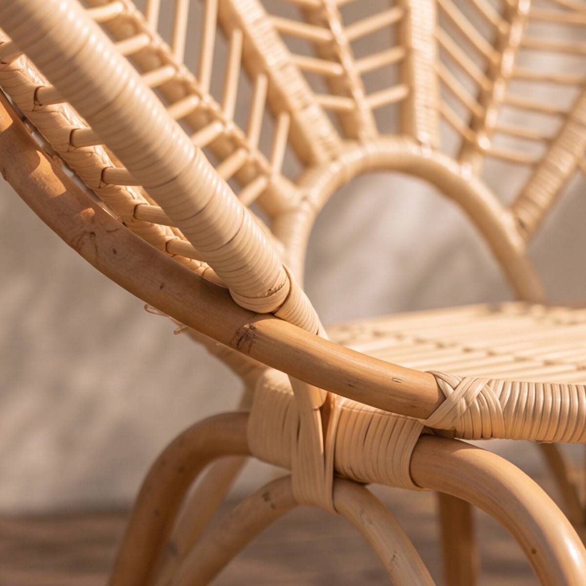 Fauteuil de jardin en rotin fleur Rattan