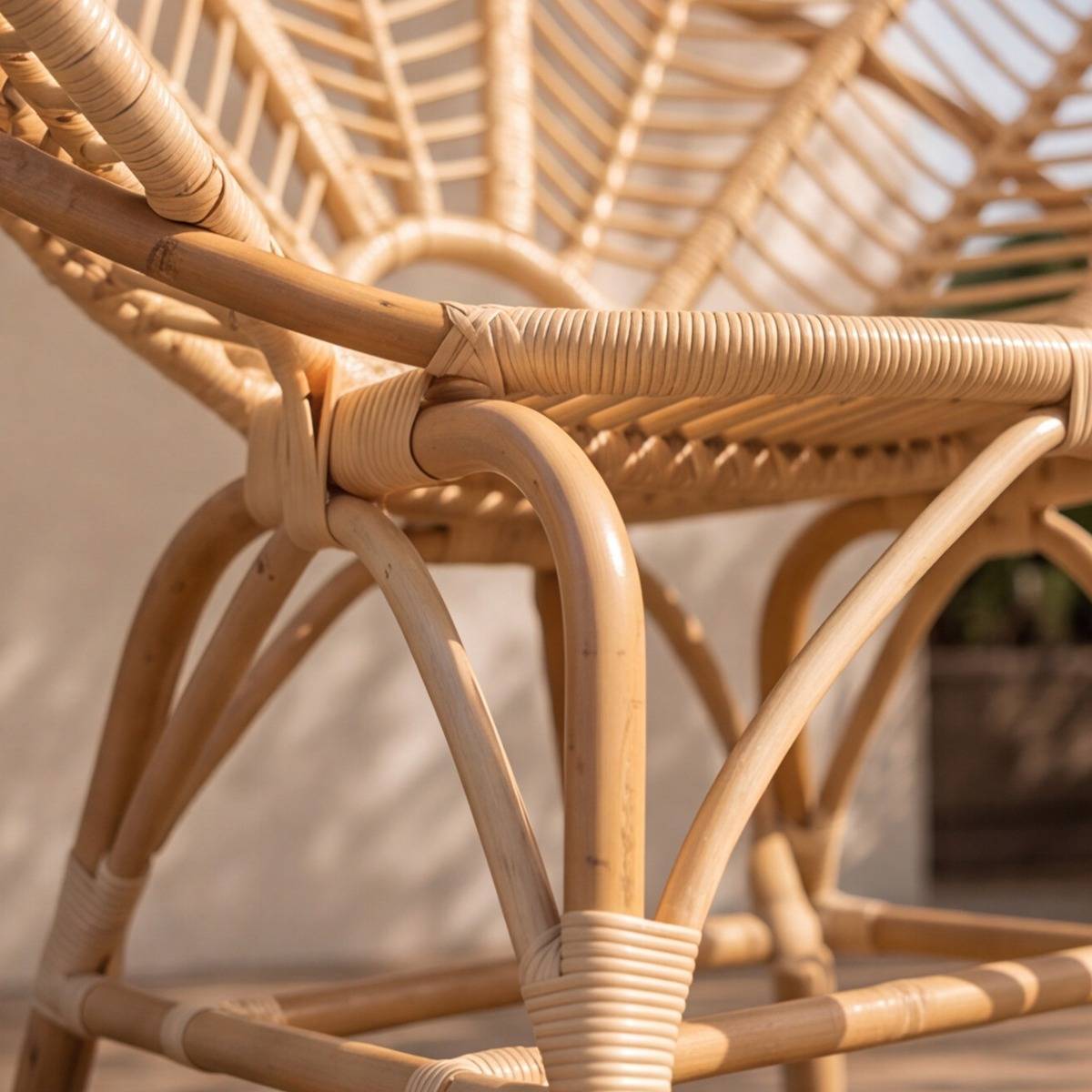 Fauteuil de jardin en rotin fleur Rattan