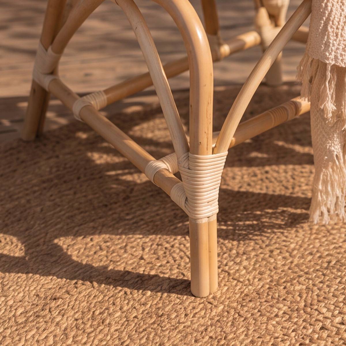 Fauteuil de jardin en rotin fleur Rattan