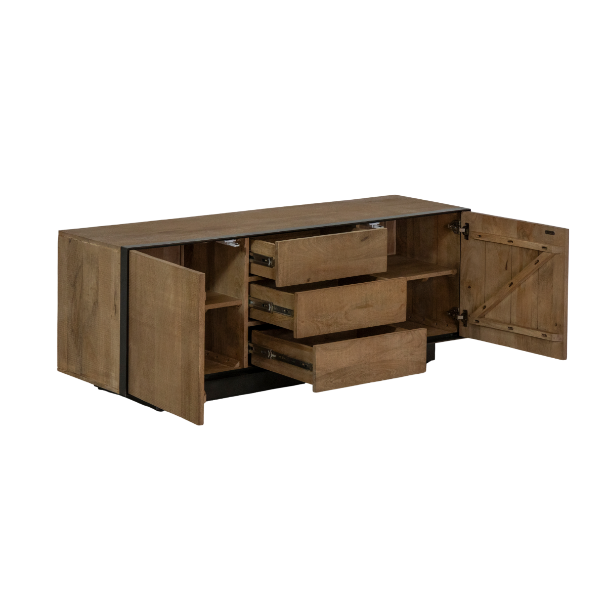 Buffet en bois de manguier et métal Isil