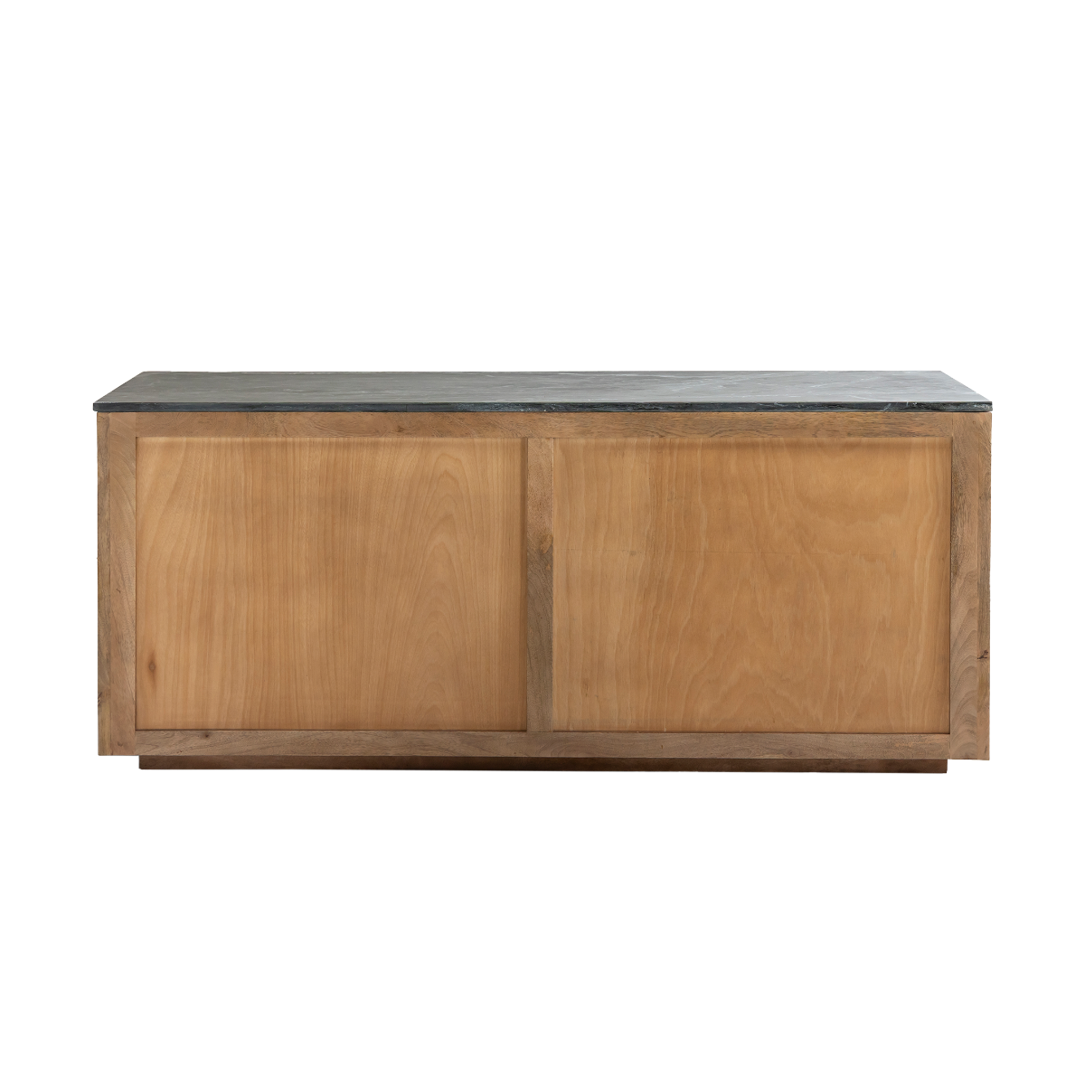 Meuble TV 4 portes en bois de manguier et marbre Betty