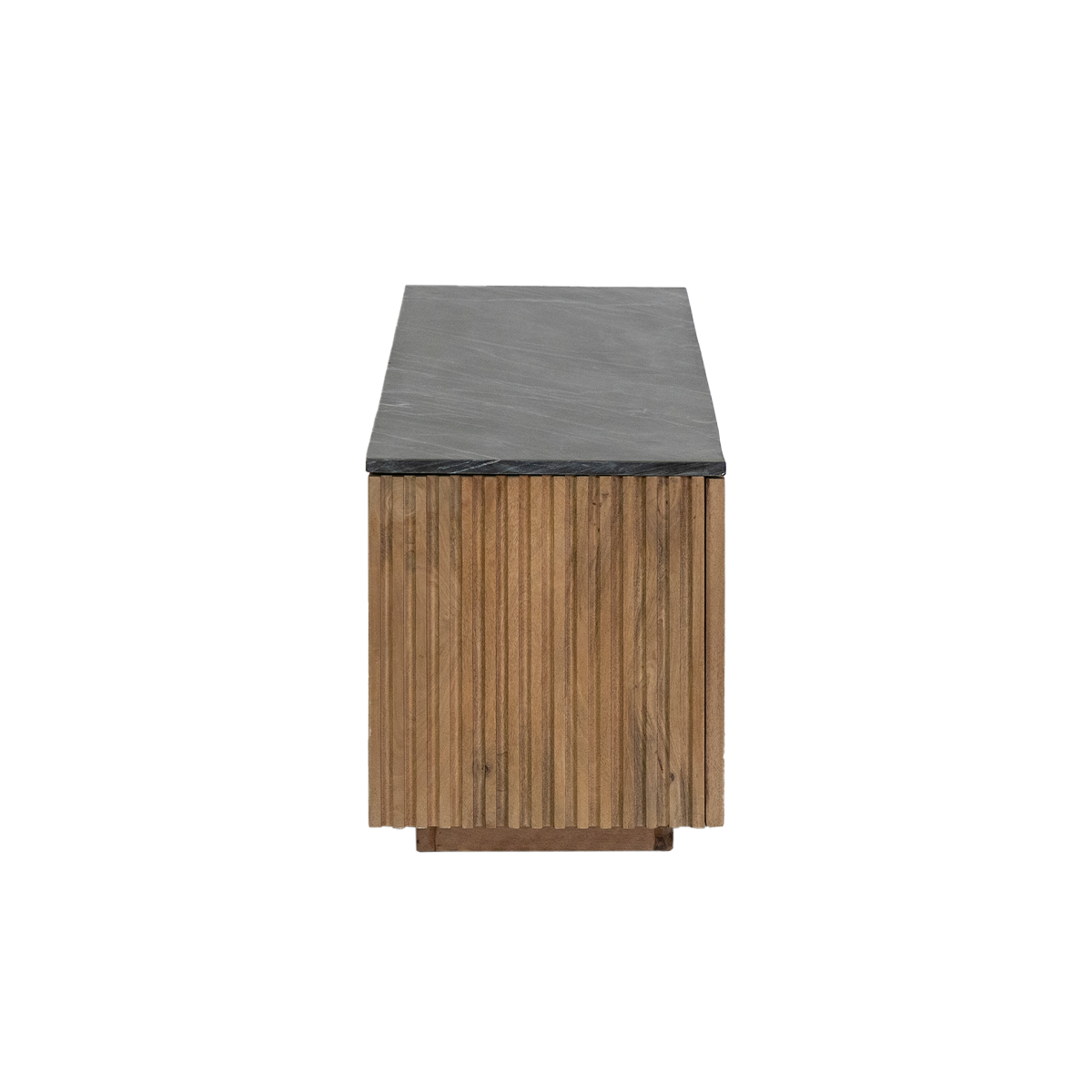 Meuble TV en bois de manguier et marbre Betty