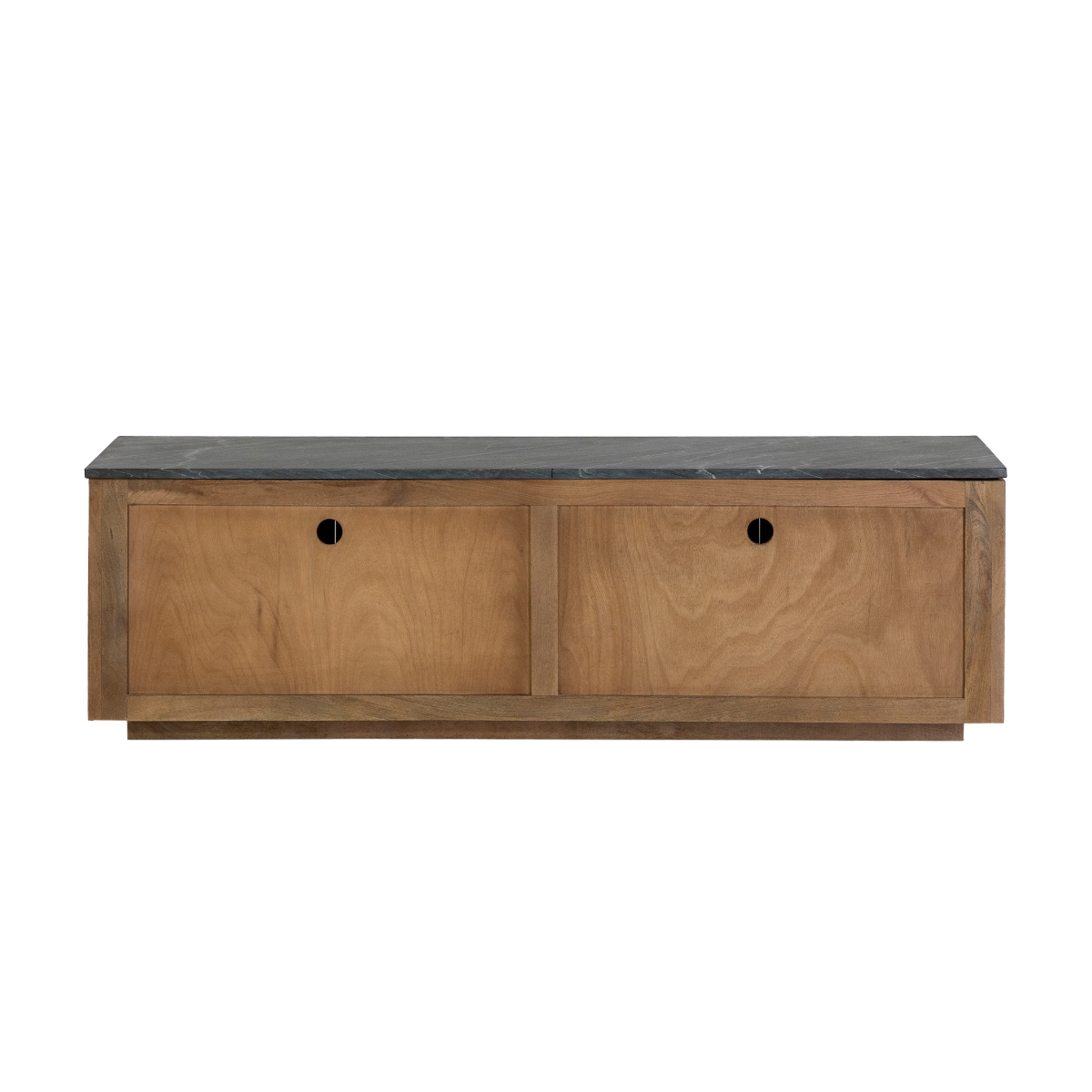 Meuble TV en bois de manguier et marbre Betty