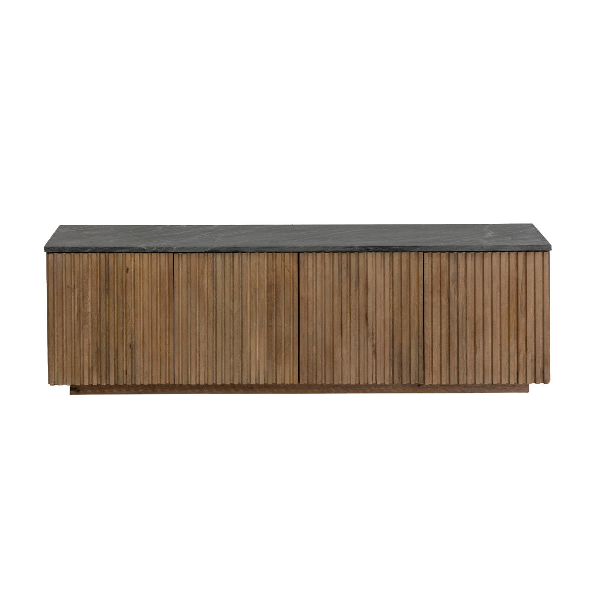 Meuble TV en bois de manguier et marbre Betty