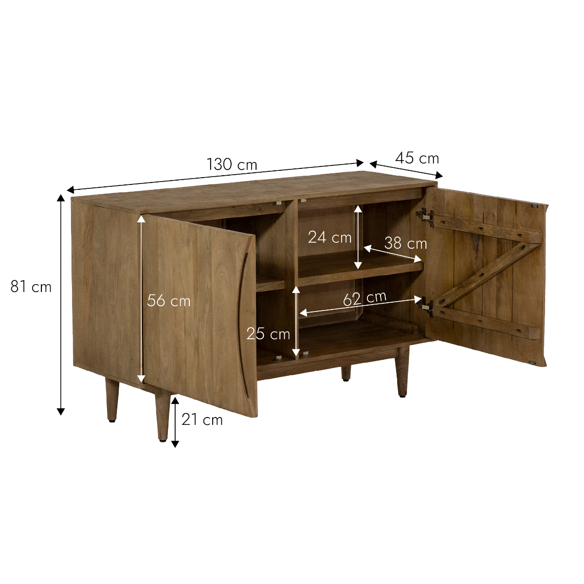 Buffet en bois de manguier Folia