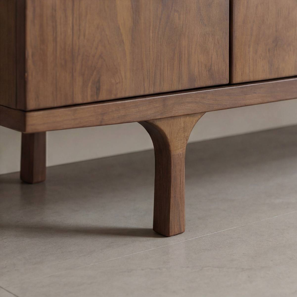 Meuble TV en bois de manguier foncé Warren