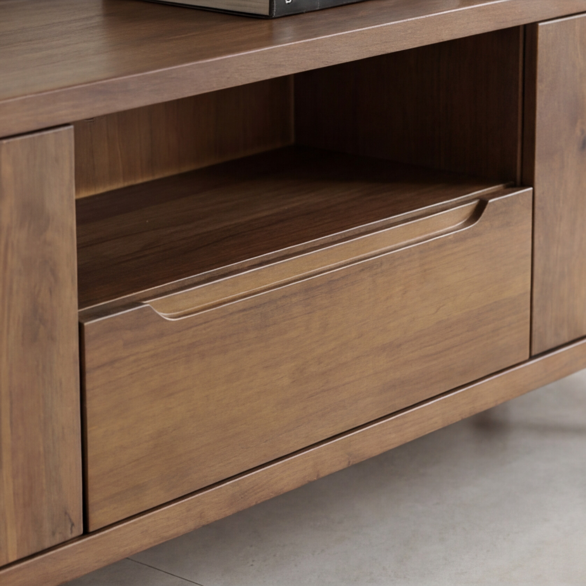 Meuble TV en bois de manguier foncé Warren