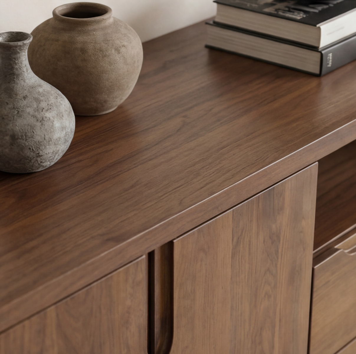 Meuble TV en bois de manguier foncé Warren