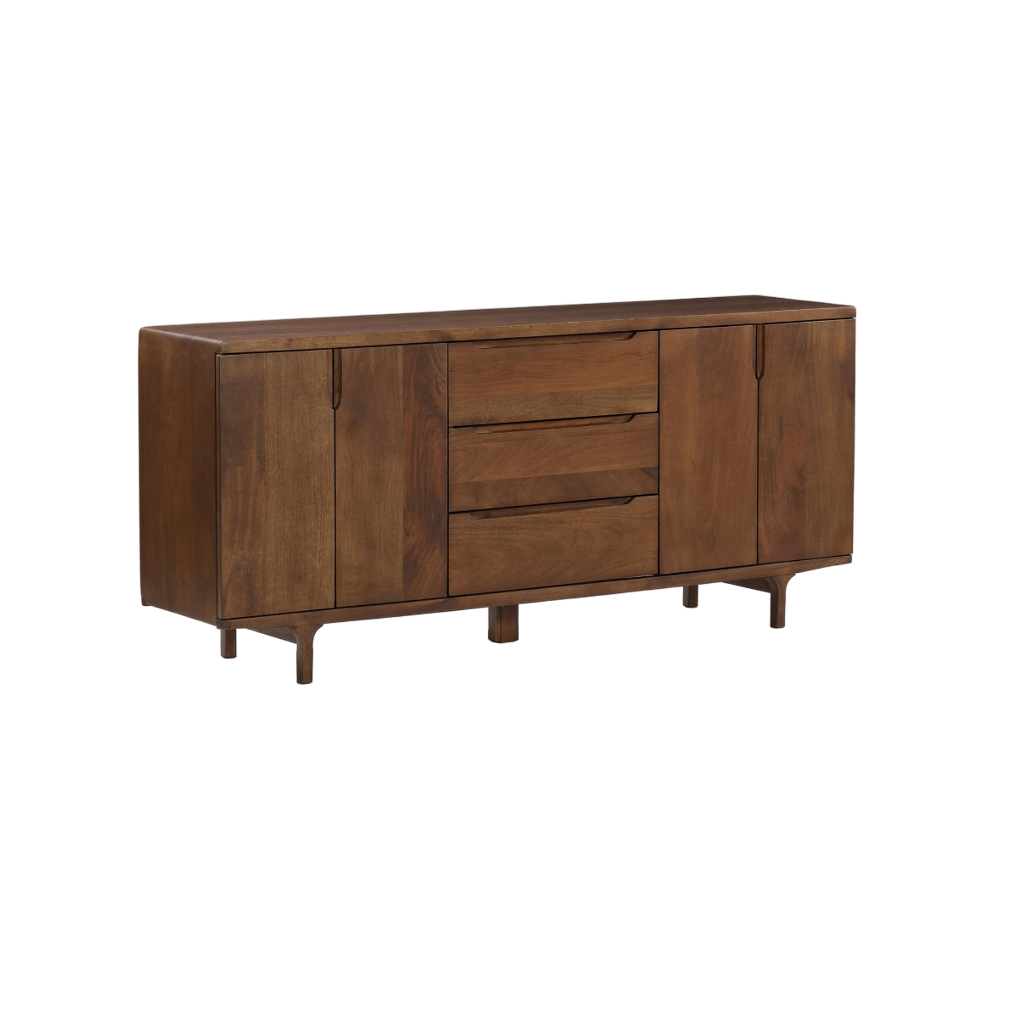 Buffet en bois de manguier foncé Warren