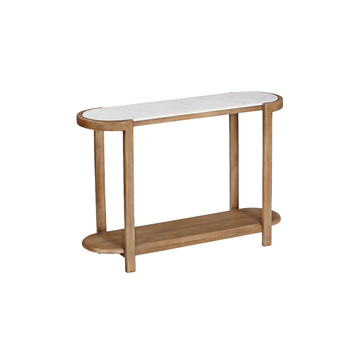 Console en bois de manguier et en marbre Aelyon
