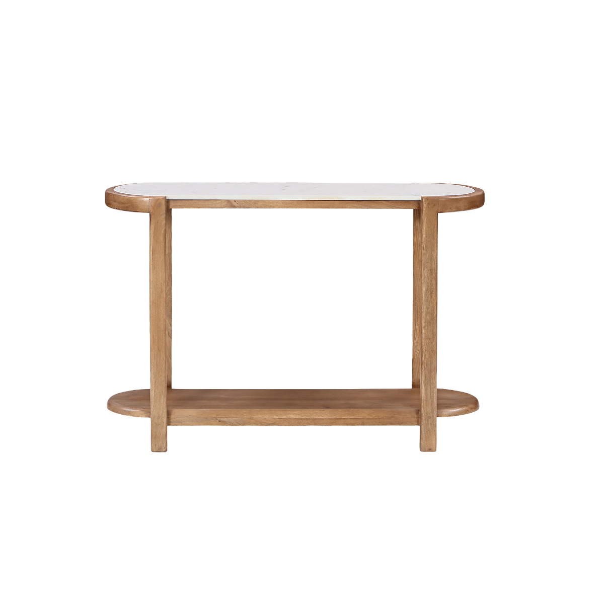 Console en bois de manguier et en marbre Aelyon