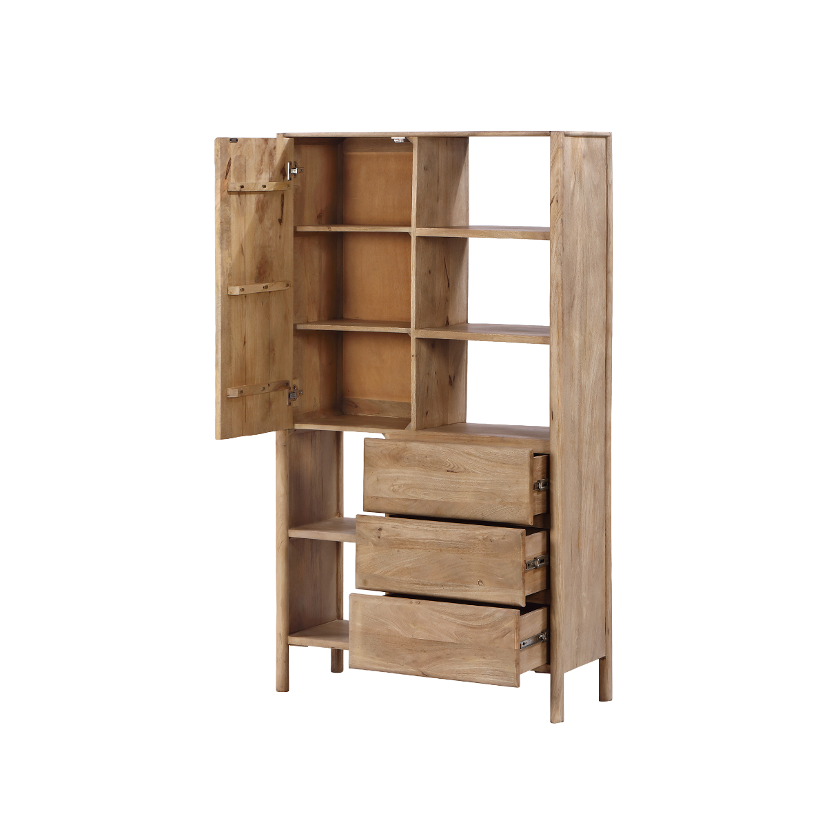 Bibliothèque en bois de manguier Frederica