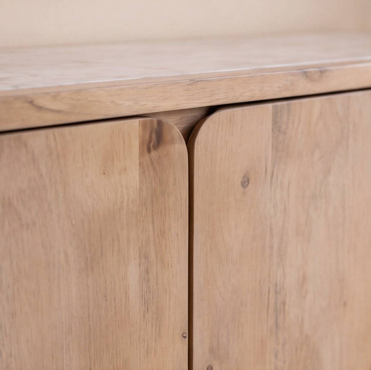 Buffet en bois de manguier et en marbre Luméya