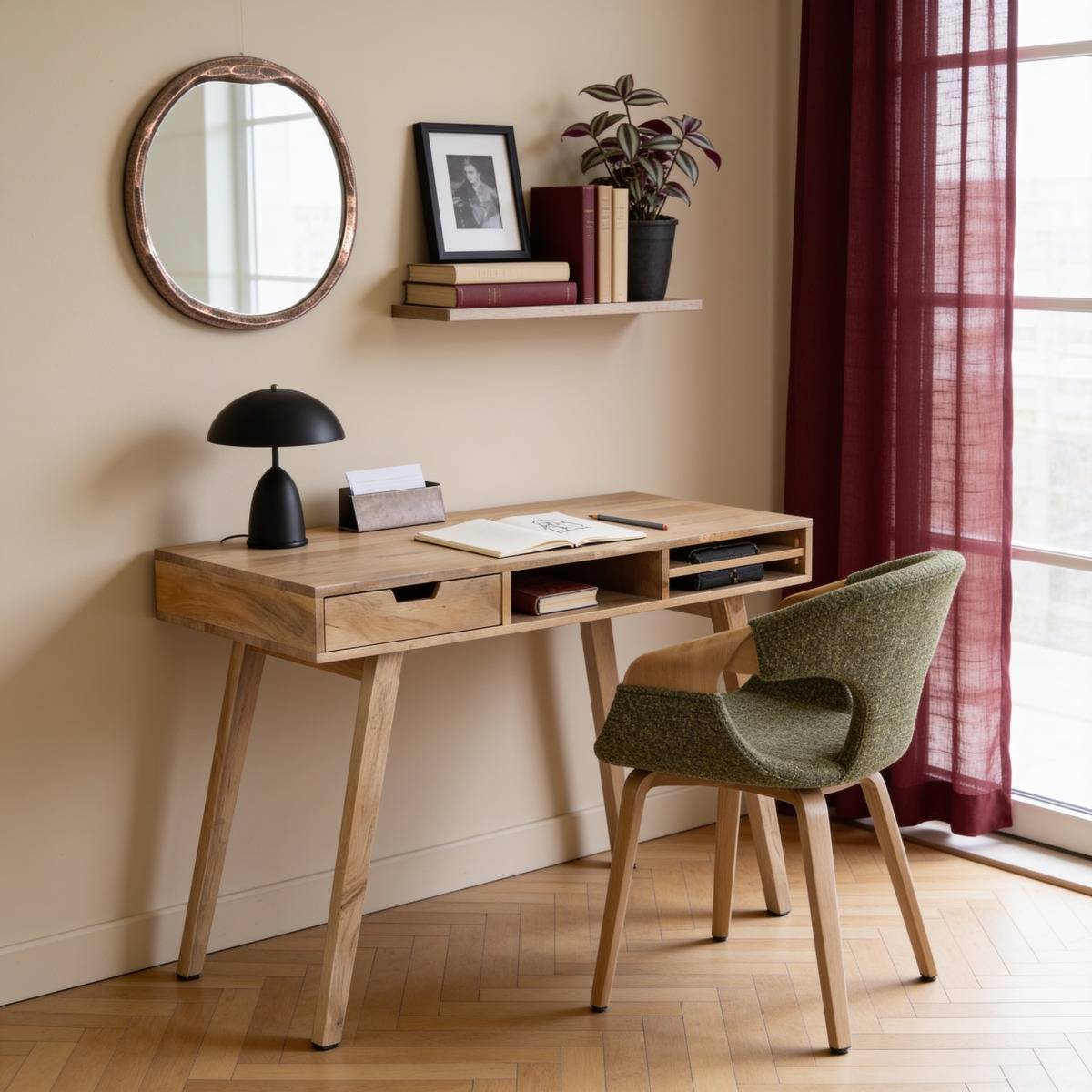 Bureau en bois de manguier Aurila
