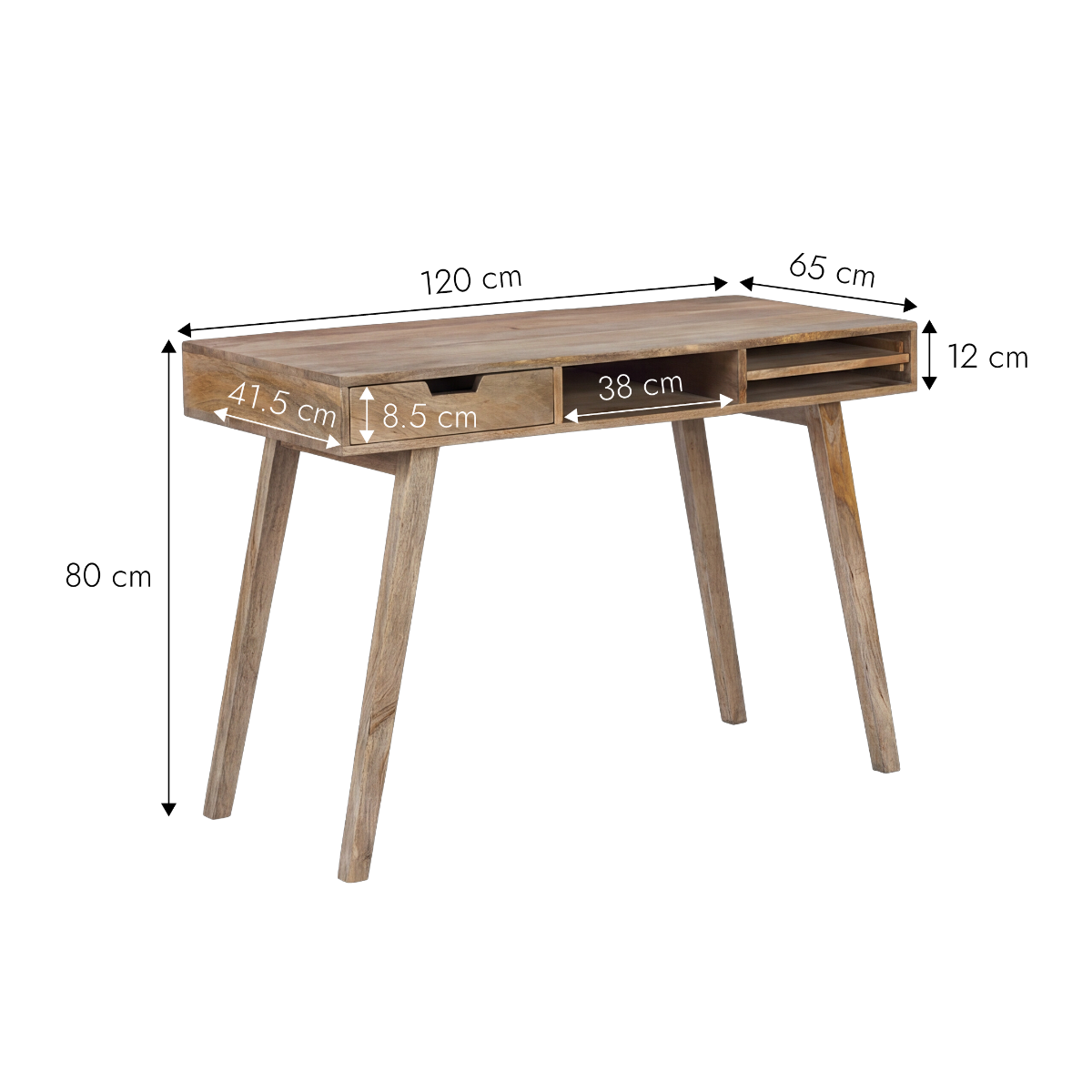 Bureau en bois de manguier Aurila