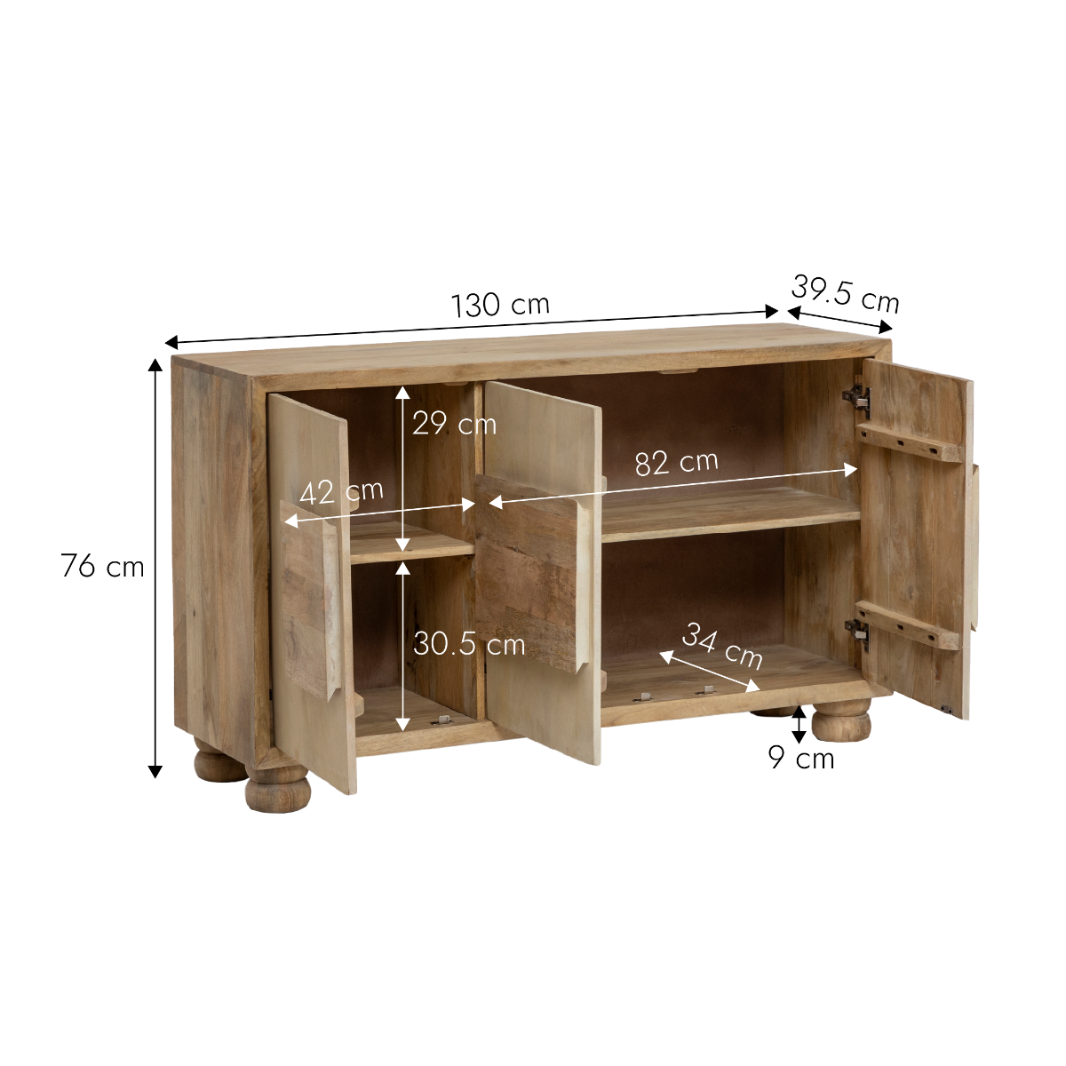 Buffet en bois de manguier Adara