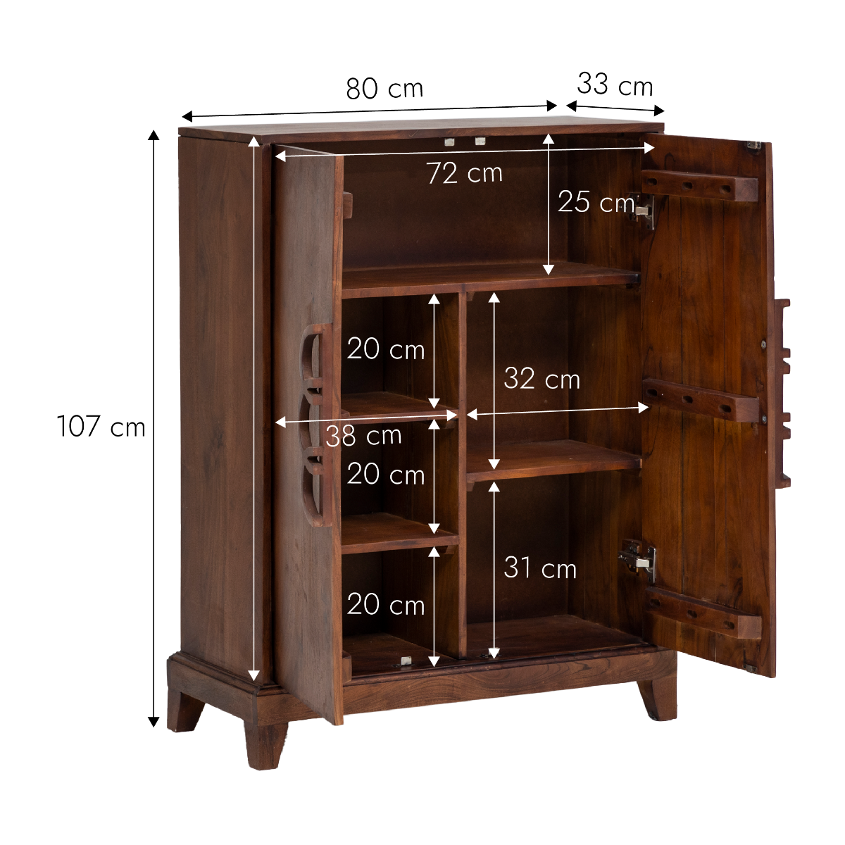 Buffet en bois d'acacia Quilla