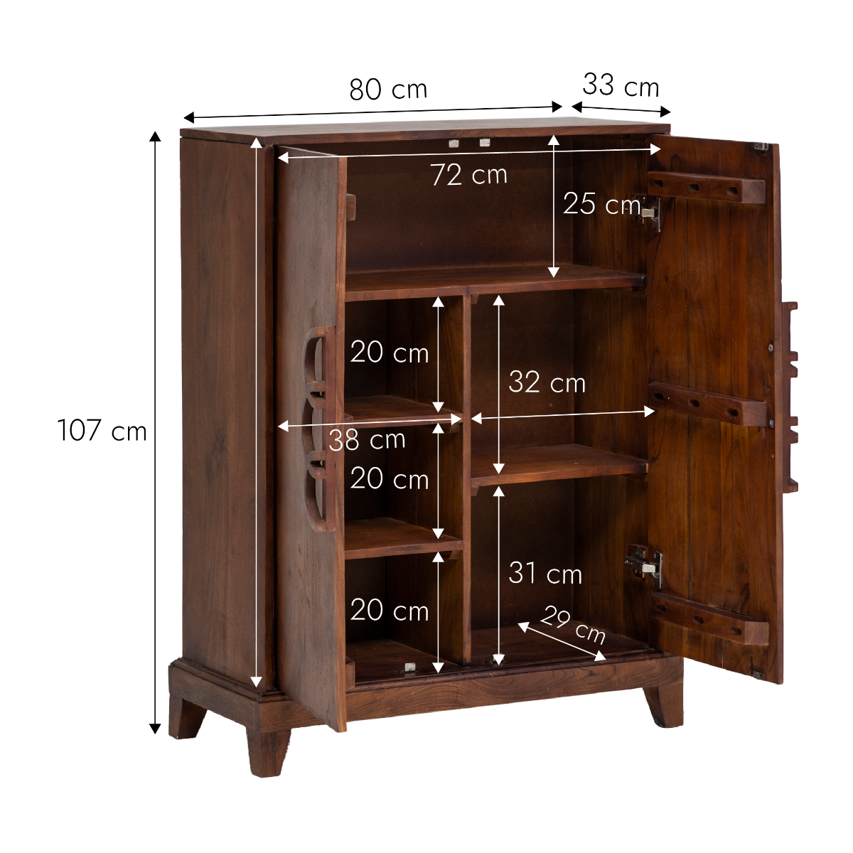 Buffet en bois d'acacia Quilla