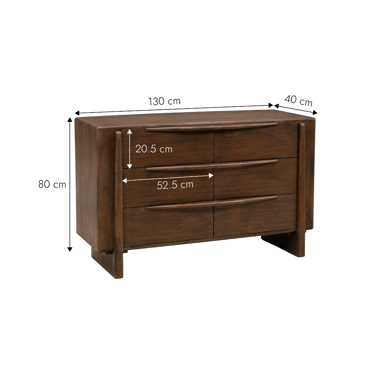 Commode en bois de manguier Anatole