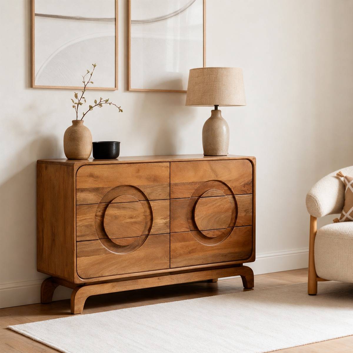 Commode en bois de manguier Colette