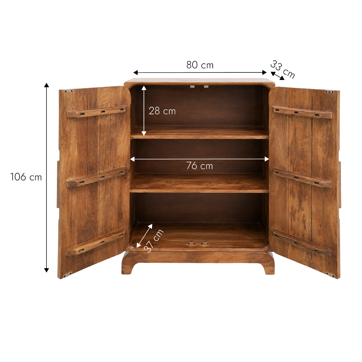 Buffet haut en bois de manguier Colette