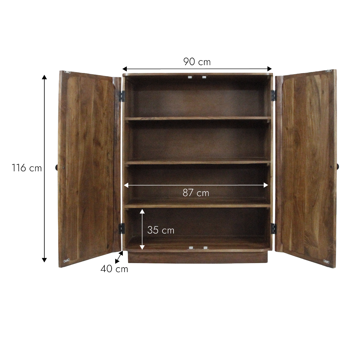 Armoire en bois d'acacia Kaléo