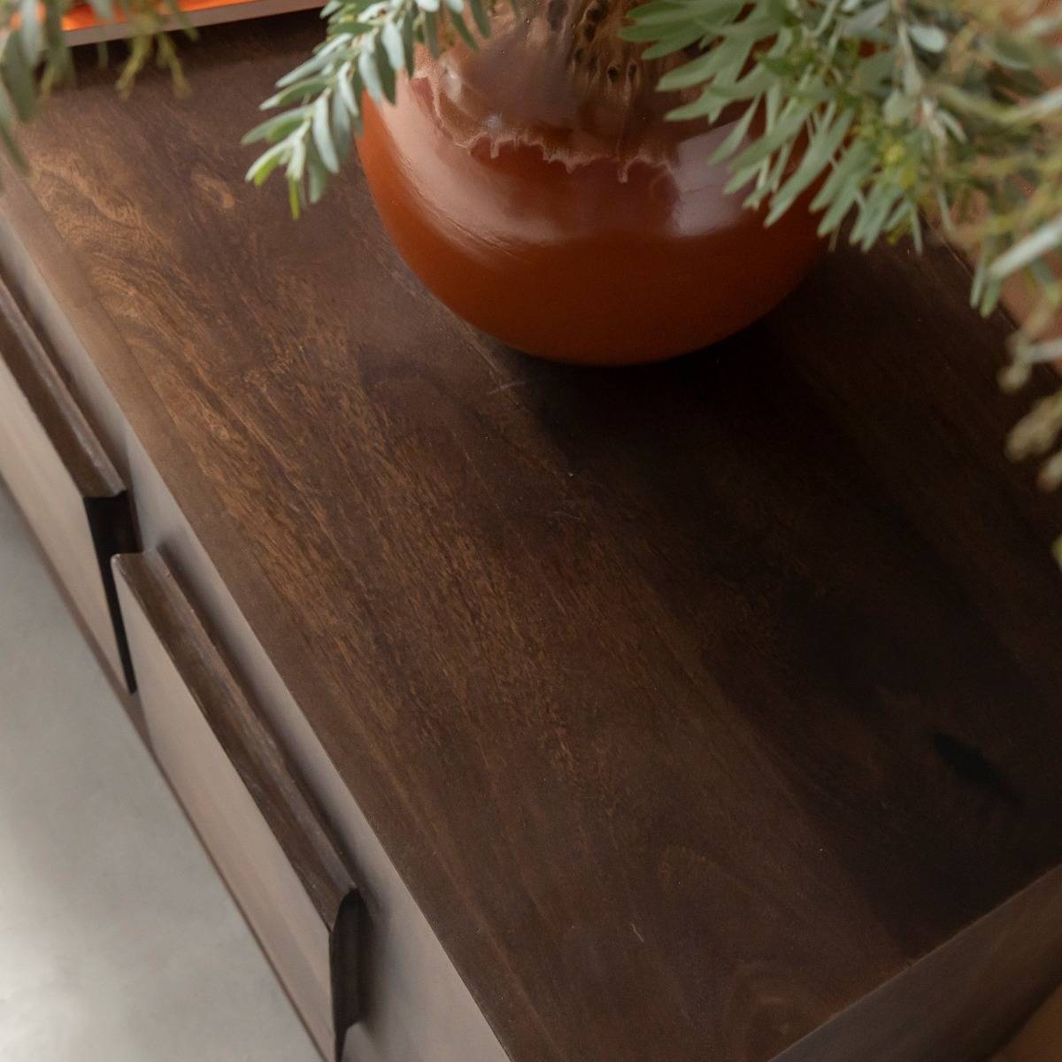 Buffet en bois de manguier foncé Hestia