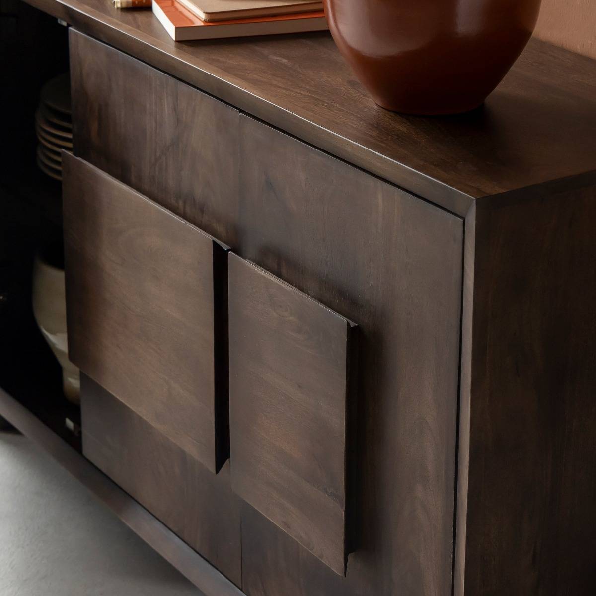 Buffet en bois de manguier foncé Hestia