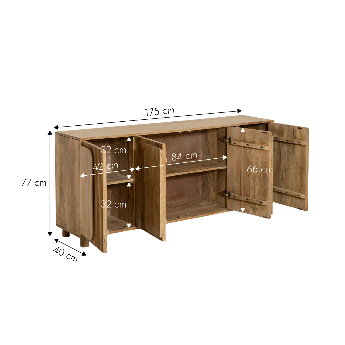 Buffet en bois de manguier Eros
