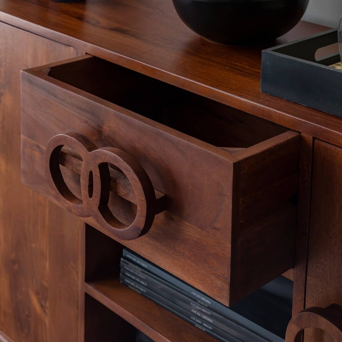 Buffet 3 portes en bois d'acacia Quilla