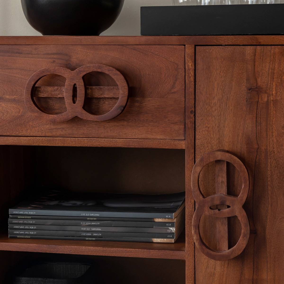 Buffet 3 portes en bois d'acacia Quilla