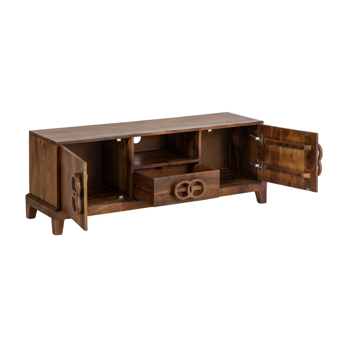 Meuble TV en bois d'acacia Quilla