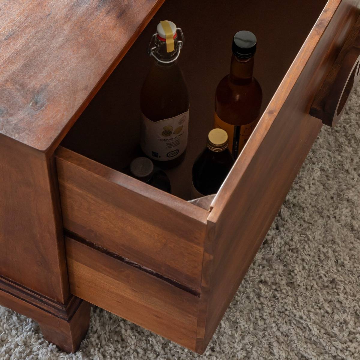 Table basse en bois d'acacia Quilla