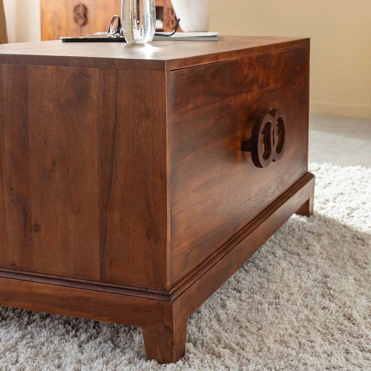 Table basse en bois d'acacia Quilla