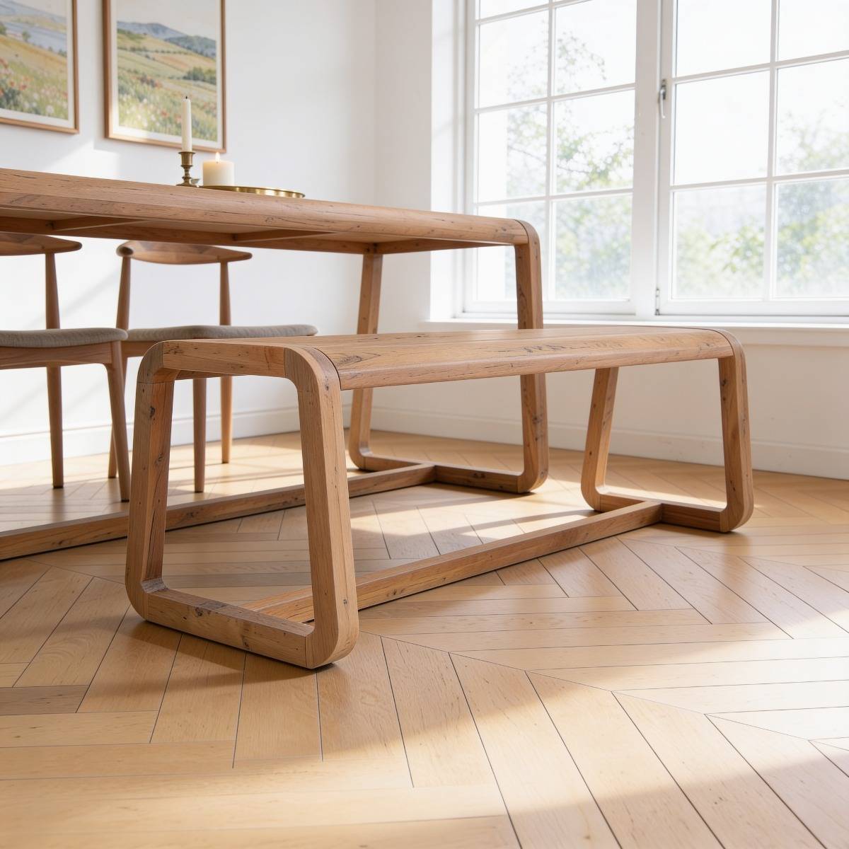 Banc en bois d'acacia Kalani