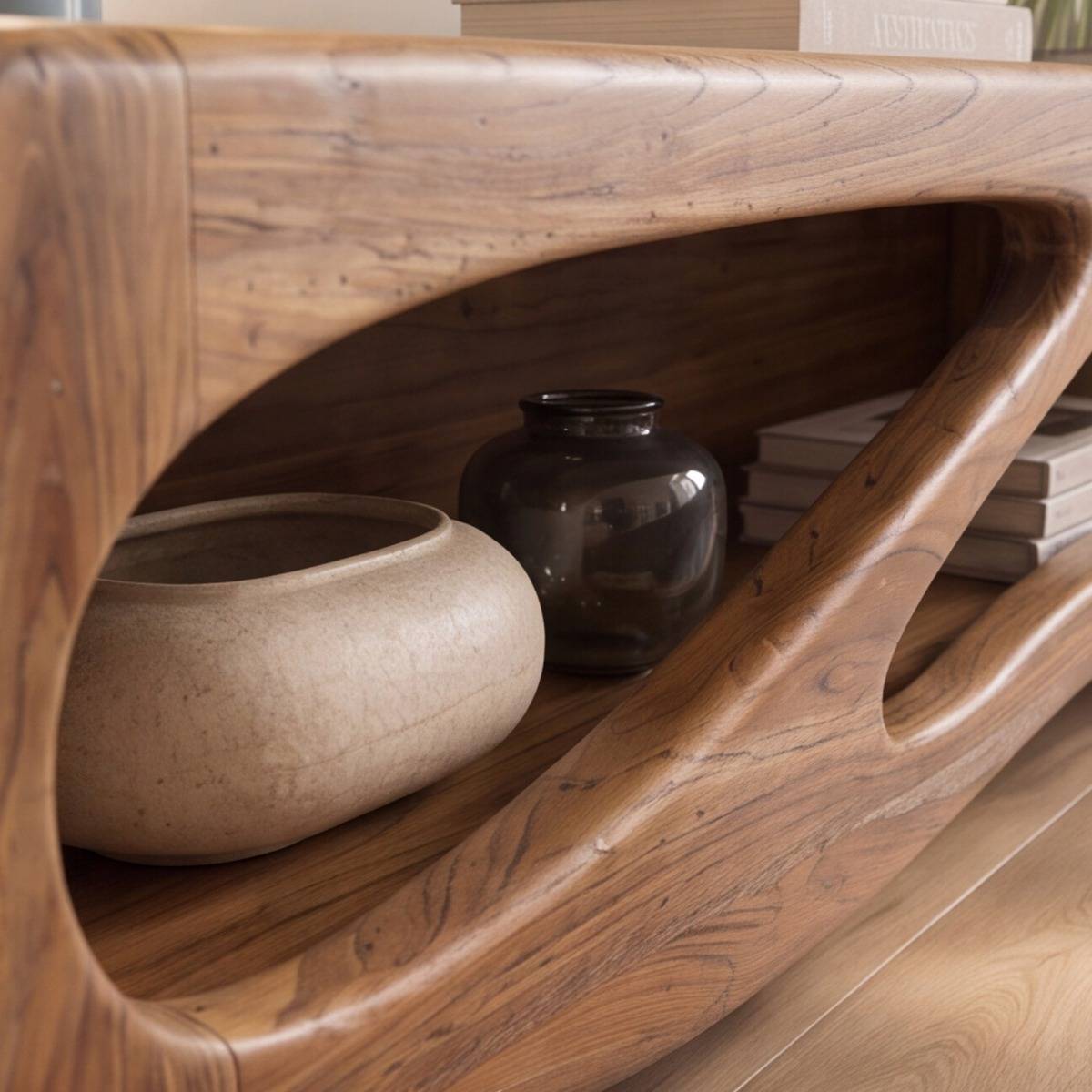Meuble TV en bois d'acacia Trinite