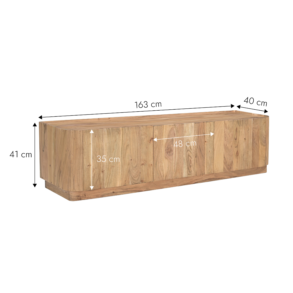 Meuble TV en bois d'acacia Idrissa