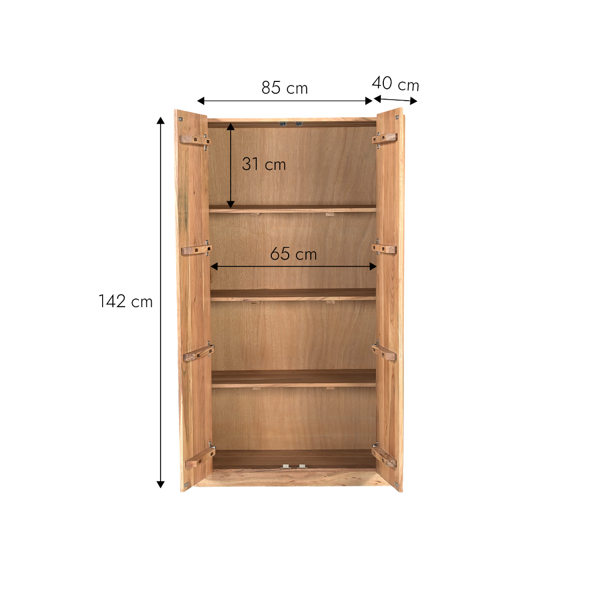 Armoire en bois d'acacia Idrissa