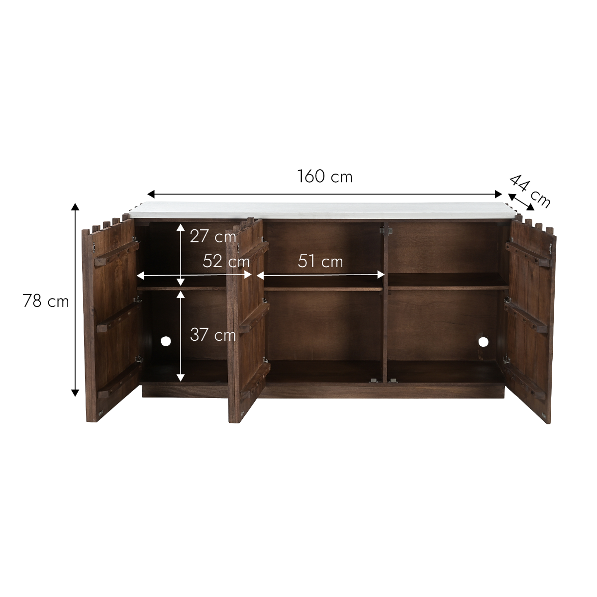 Buffet en bois de manguier Lilith