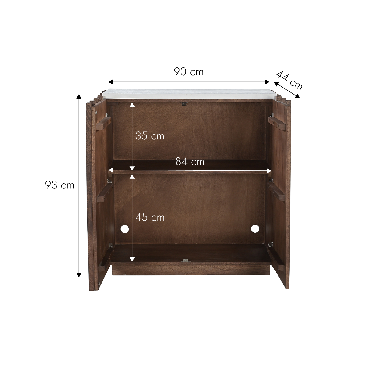 Buffet haut en bois de manguier Lilith