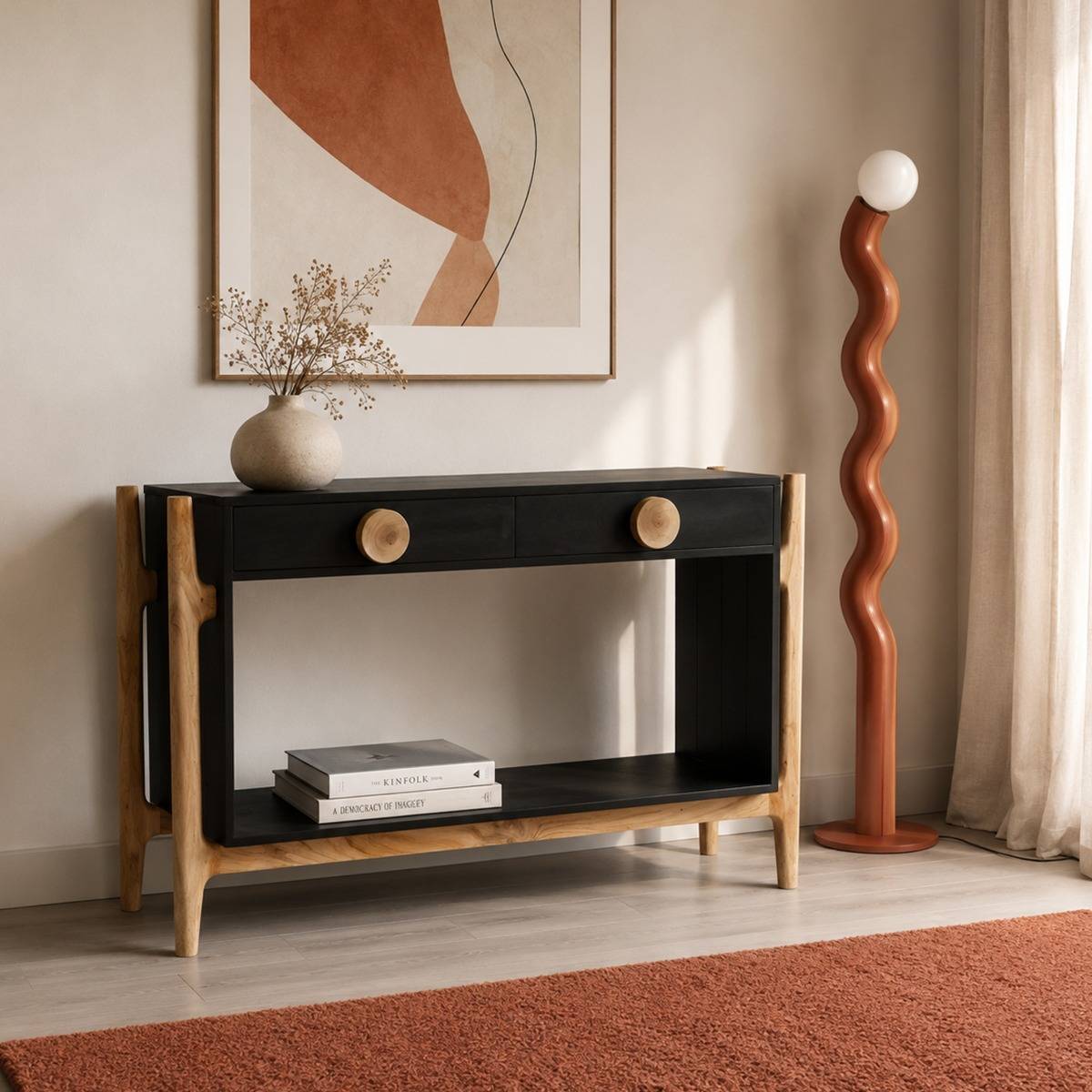 Console en bois de manguier et pieds en acacia Imani